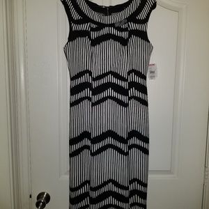 Black and white form dress